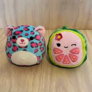 Squishmallows 5" Lot of 2 Lena the Guava and Chelsea the Cheetah